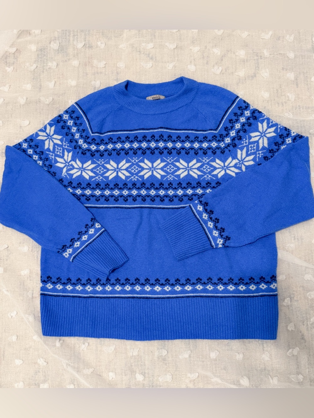 New! soft Alpaca & wool Fair Isle Crewneck Sweater by J Crew